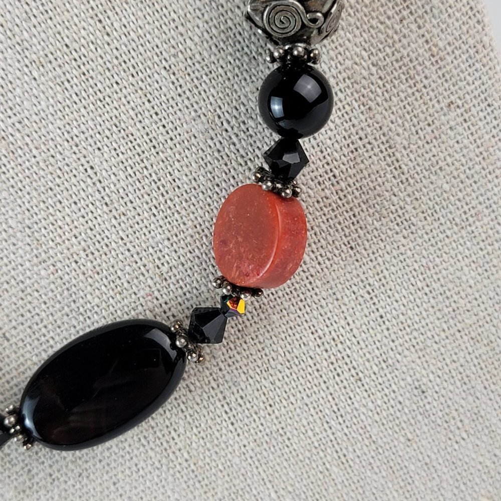 Multicolor Chunky Gemstone Statement Necklace 18 … - image 4